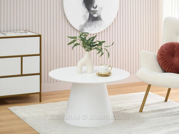 Kulatý konferenční stolek 80 DONIS - bílý