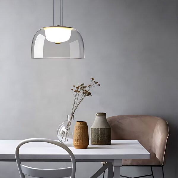 Toolight Toolight, LED závěsné svítidlo 12W, 4000K, 1000lm, APP1690-1PC B, zlatá, OSW-04370