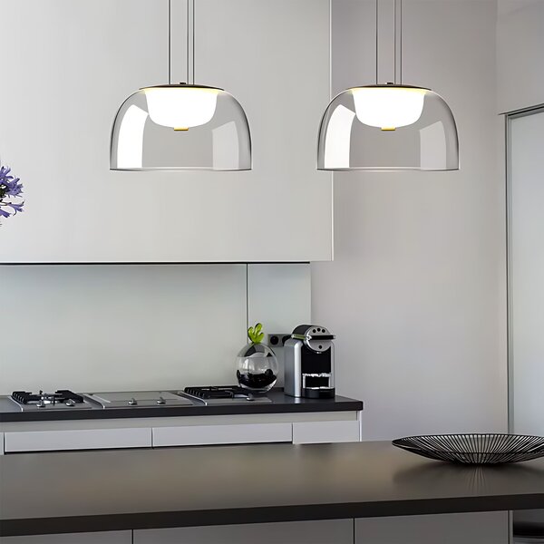 Toolight Toolight, LED závěsné svítidlo 12W, 4000K, 1000lm, APP1690-1PC B, zlatá, OSW-04370