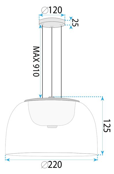Toolight Toolight, LED závěsné svítidlo 12W, 4000K, 1000lm, APP1690-1PC B, zlatá, OSW-04370