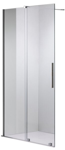 BPS-koupelny Posuvná bezrámová sprchová zástěna HYD-ATA 80 chrom/transparent - bez vaničky