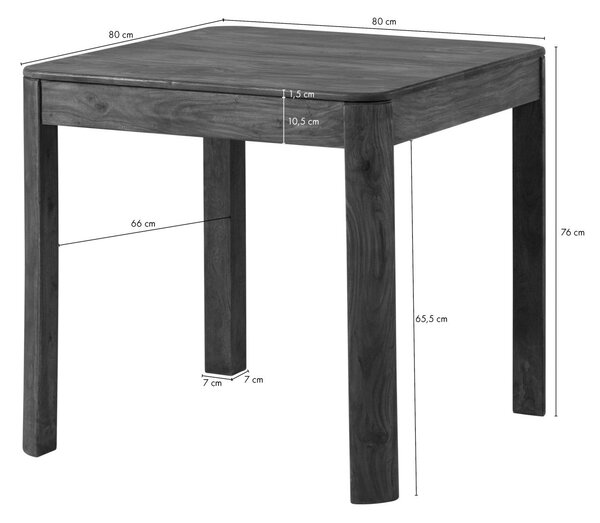 MONTREAL Jídelní stůl Palisandr 80x80x76, mořený, třešeň
