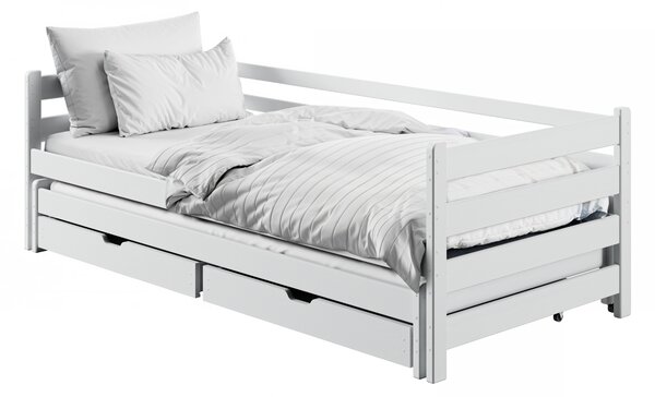 Legno Dětská rozkládací postel Habi bílá Rozměr (cm): 90x200