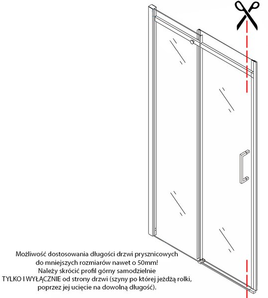 BPS-koupelny Posuvné sprchové dveře HYD-PD14A 100 černá/transparent pro instalaci do niky - bez vaničky