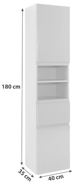 VYSOKÁ SKŘÍŇ, barvy grafitu, barvy grafitu, 40/180/35 cm Held - Koupelnové série, Online Only