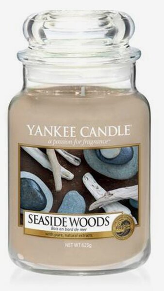 Yankee Candle béžové vonná svíčka Seaside Woods Classic velký