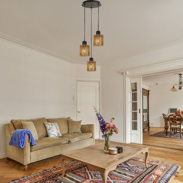 Toolight Závěsné osvětlení v Boho stylu APP1820-3CPR černé