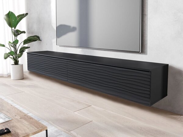 TV stolek s LED osvětlením 180 cm WILLA D - černý grafit 2