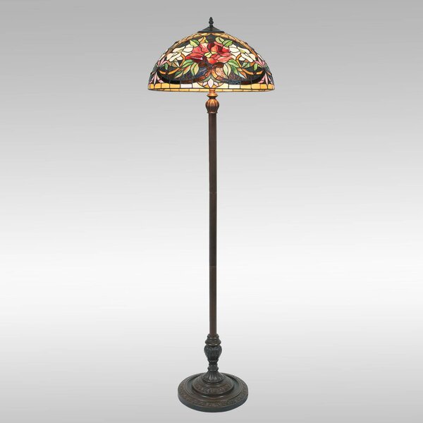 Barevná stojací lampa ARIADNE ve stylu Tiffany