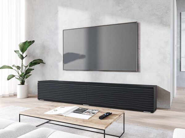 TV stolek s LED osvětlením 180 cm WILLA D - černý grafit 2