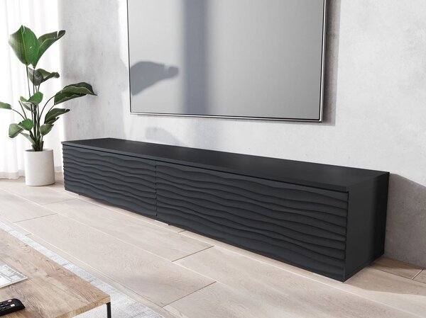 TV stolek s LED osvětlením 180 cm WILLA D - černý grafit 2