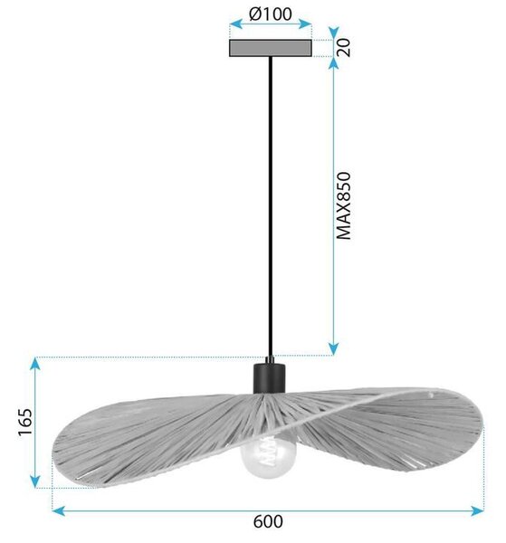 Toolight Závěsné stropní svítidlo BOHO B5 APP1826-1CP