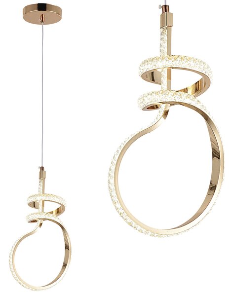 Toolight Toolight, LED závěsné svítidlo, 24W, 4000K, G071-CP, zlatá, OSW-08669