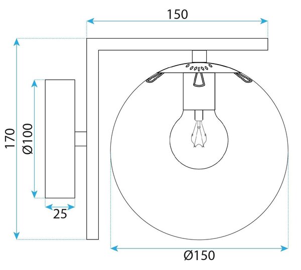 Toolight Nástěnné osvětlení Modern G102-1W zlaté