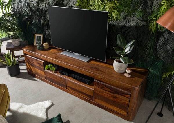 MONTREAL TV stolek 200x45 cm, hnědá, palisandr