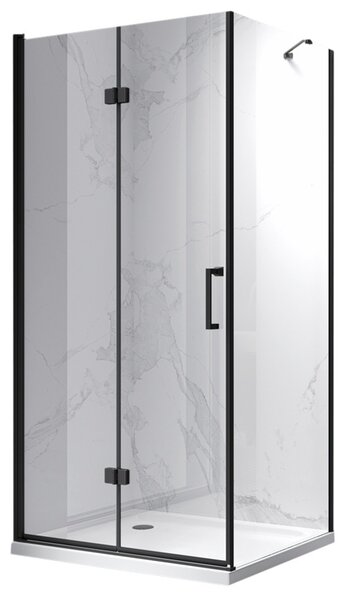 BPS-koupelny Obdélníkový sprchový kout HYD-OK20F 120x80 černá/transparent - bez vaničky