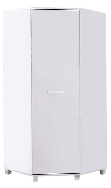 Rohová šatní skříň 90 cm ANDOVER - bílá
