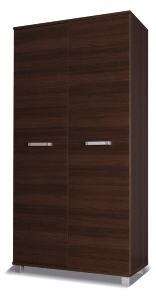 Předsíňová skříň 100 cm se šatní tyčí ANDOVER - kaštan wenge