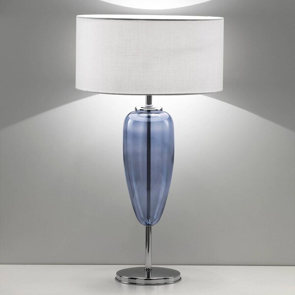 Stolní lampa Zobrazit Ogiva 82 cm skleněný prvek modrá