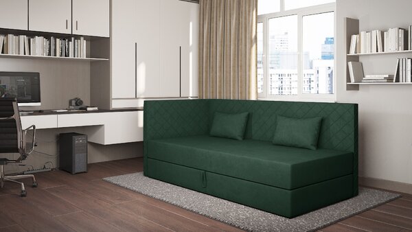 Válenda s úložným prostorem 90x200 ALAMO 4 - zelená