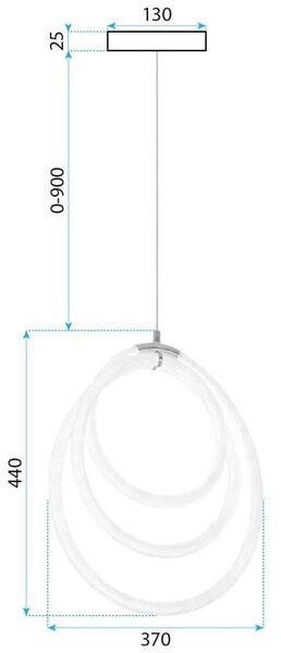 Toolight Designové LED osvětlení Circle G016-CP zlaté