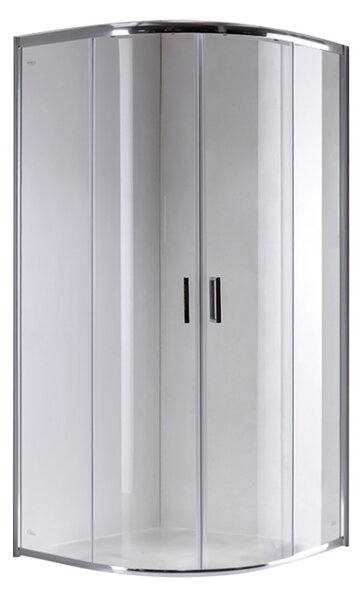BPS-koupelny Čtvrtkruhový sprchový kout HYD-RK94A 80x80 cm chrom/transparent + vanička HYD-RSV-SXL01A černá
