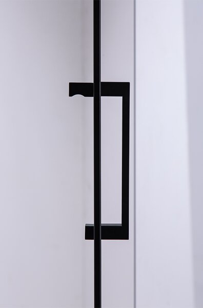 BPS-koupelny Sprchové dveře HYD-DN08 80 černá/transparent pro instalaci do niky - bez vaničky