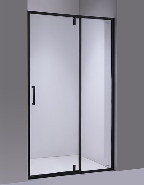 BPS-koupelny Sprchové dveře HYD-DN08 120 černá/transparent pro instalaci do niky - bez vaničky