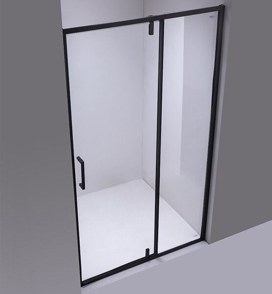BPS-koupelny Sprchové dveře HYD-DN08 80 černá/transparent pro instalaci do niky - bez vaničky
