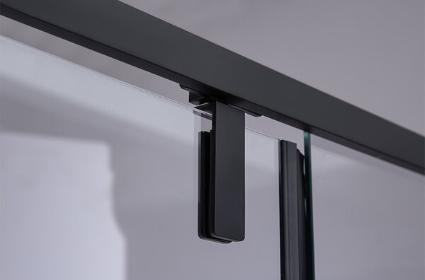 BPS-koupelny Sprchové dveře HYD-DN08 80 černá/transparent pro instalaci do niky - bez vaničky