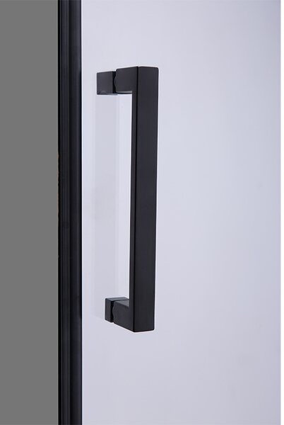 BPS-koupelny Sprchové dveře HYD-DN08 120 černá/transparent pro instalaci do niky - bez vaničky