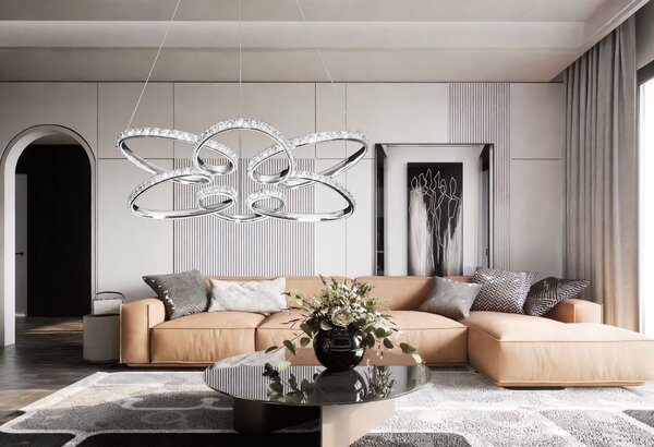 Toolight Toolight, LED stropní osvětlení 54cm, 48W, 4000K, G002-CP, chromová, OSW-09743