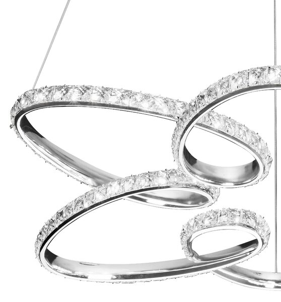 Toolight Toolight, LED stropní osvětlení 54cm, 48W, 4000K, G002-CP, chromová, OSW-09743
