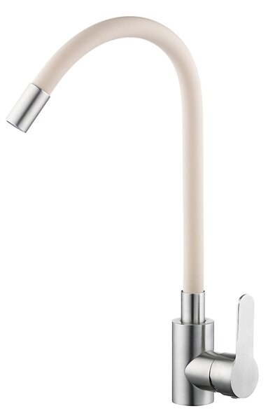 Velazo Dřezová baterie s flexibilním raménkem - VE-8105SBE, béžová/nerez