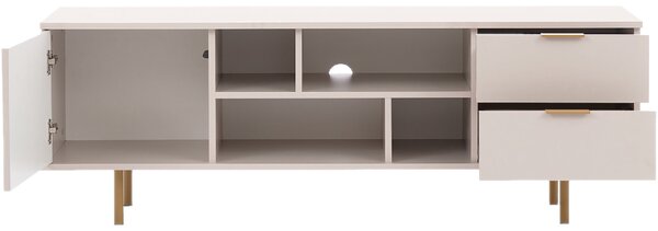 Televizní stolek STELLA - kašmír / zlatý