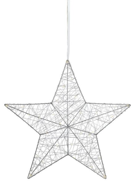 Markslöjd 703436 - LED Vánoční dekorace ARTUR 30xLED/0,9W/4,5V stříbrná 50 cm ML0814
