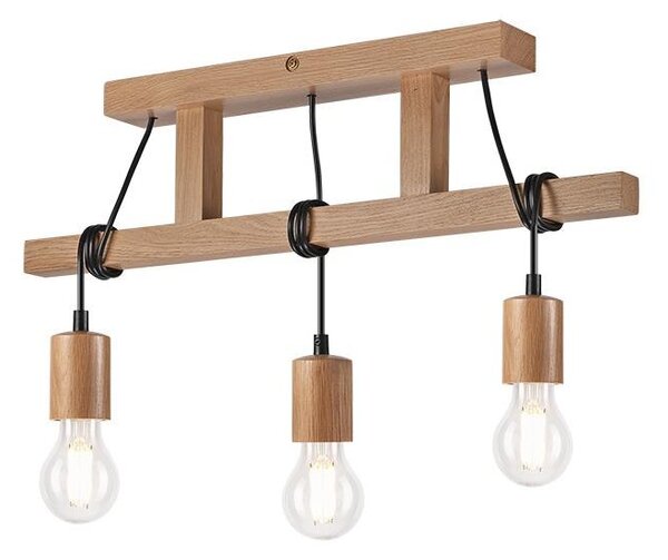 Přisazený lustr LEON 3xE27/60W/230V dub