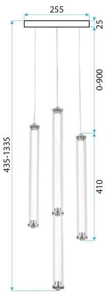 Toolight Moderní LED osvětlení TUBE G024-4CPR zlaté