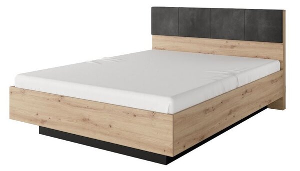 Manželská postel s úložným prostorem 160x200 REFORM - dub artisan / antracitová