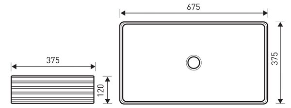 Novoterm Keramické umyvadlo na desku NV-KR-053 bílé