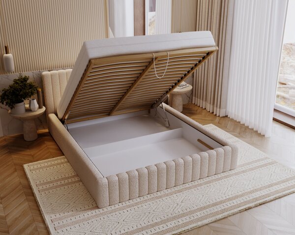 Elegantní manželská postel 200x200 TEREZIE 2 - béžová