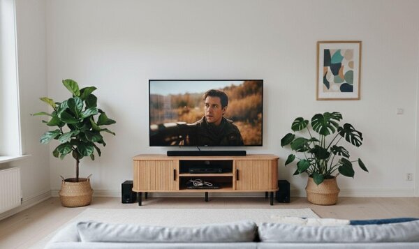 TV stolek SCAVA, drážkovaný, 140 x 40 x 46 cm