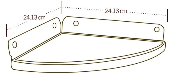 Rohová police Lifetime 24 cm plastová antracit balení 2 ks