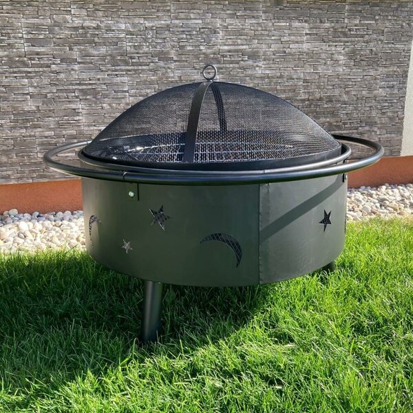 Avenberg Zahradní ohniště s grilem Wildfire, 74 cm