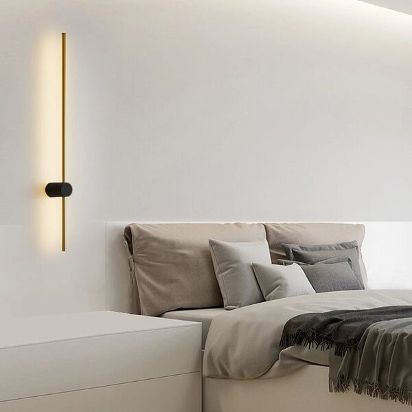 Toolight Toolight, LED nástěnné svítidlo 90cm, 18W, 3000K, LHJ062-W, černá-zlatá, OSW-50030
