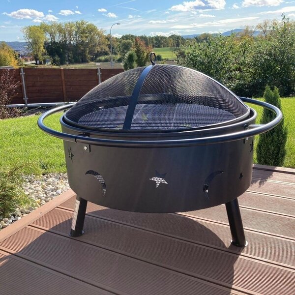 Avenberg Zahradní ohniště s grilem Wildfire, 74 cm