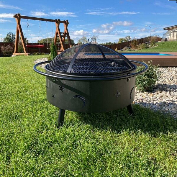 Avenberg Zahradní ohniště s grilem Wildfire, 74 cm
