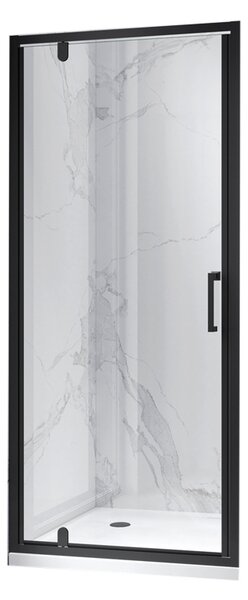 BPS-koupelny Sprchové dveře HYD-DN18A 70 černá/transparent pro instalaci do niky - bez vaničky