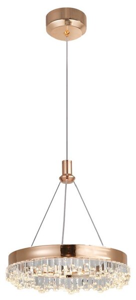 Toolight Toolight, závěsné LED svítidlo 20cm, 12W, 3000K, LHJ097-CP, růžové zlato, OSW-60042