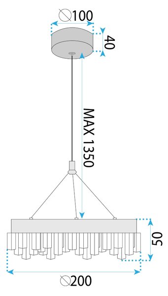 Toolight Toolight, závěsné LED svítidlo 20cm, 12W, 3000K, LHJ097-CP, růžové zlato, OSW-60042